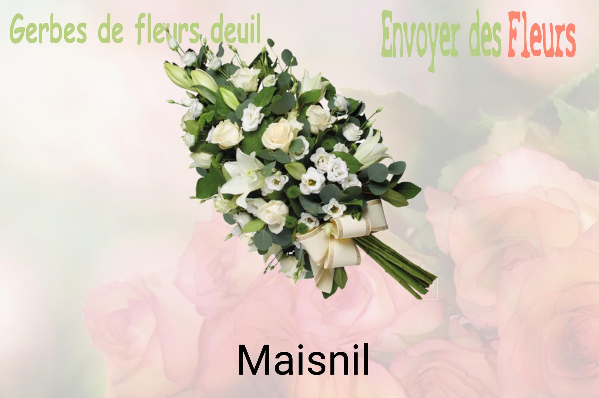 Gerbe de fleurs de deuil livrée à Maisnil